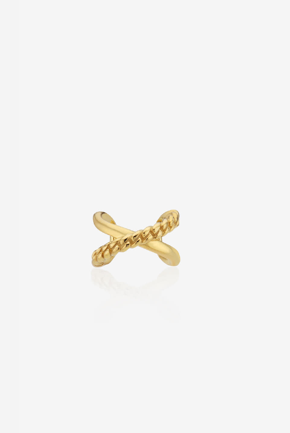 X Knot Chain Ear cuff in Gold