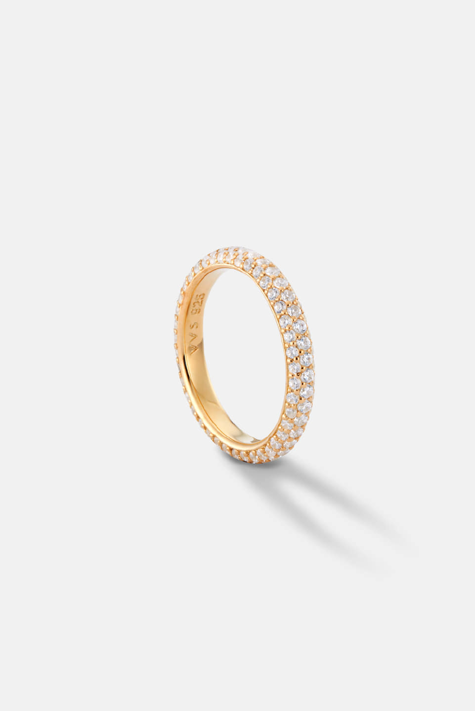 Pave Cubic Slide Ring in Gold