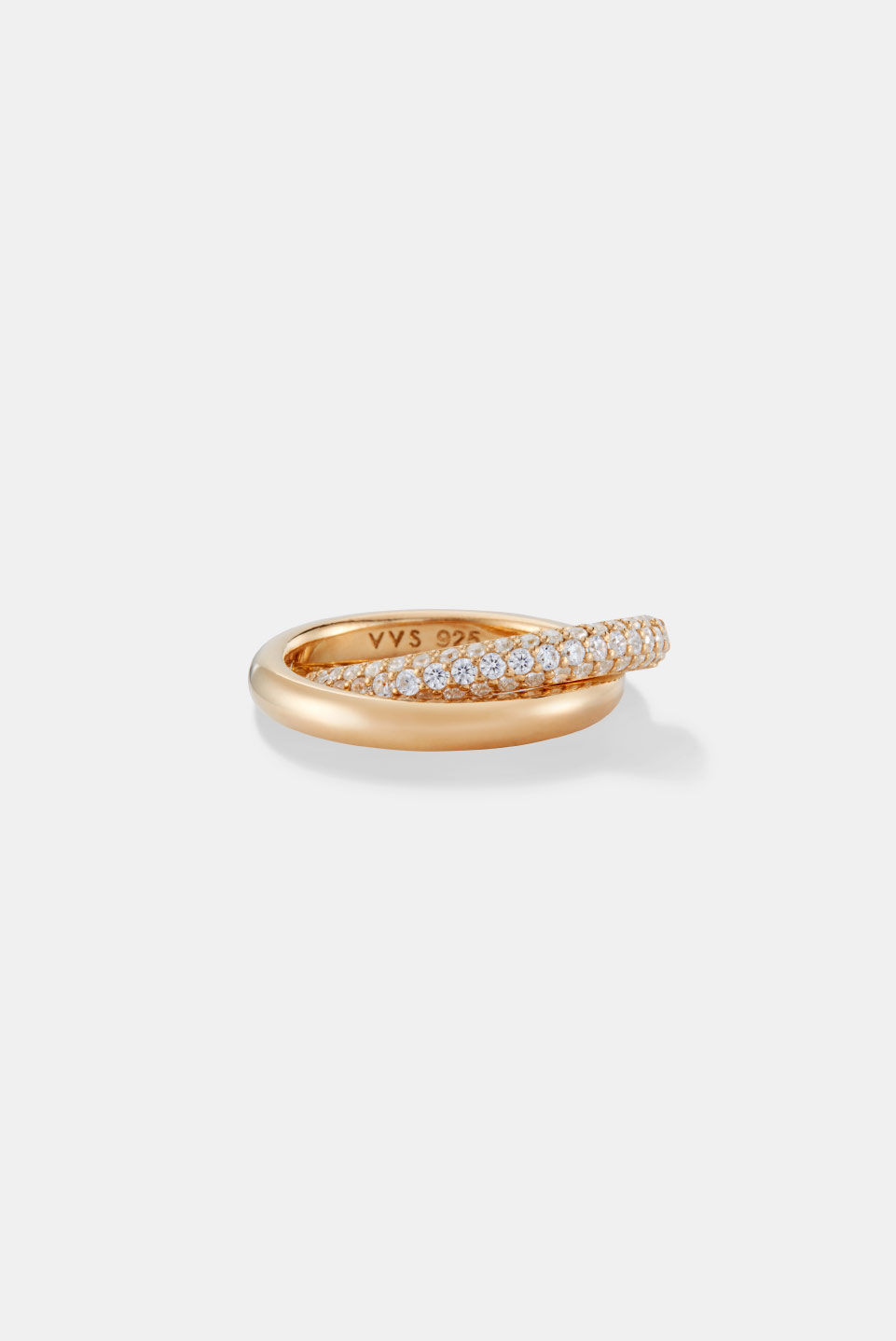 Pave Cubic Cross Ring in Gold
