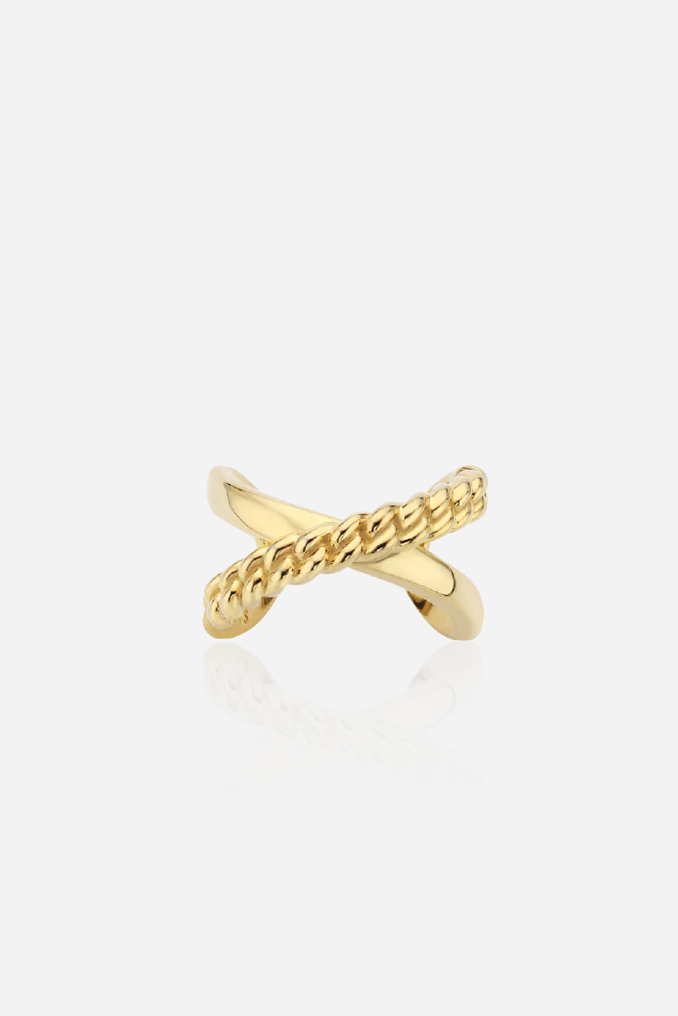 X Knot Chain Ring in Gold